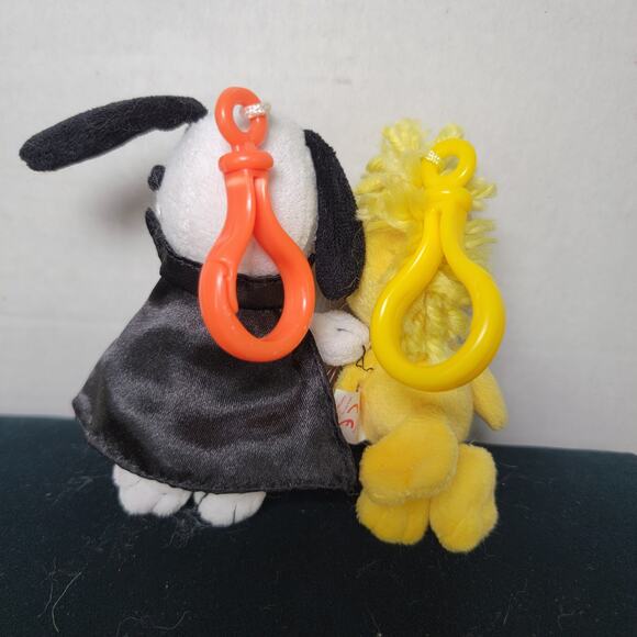Set of 2 TY Peanuts Mini Clips: Halloween Snoopy & Woodstock w/ Tag - Picture 2 of 3
